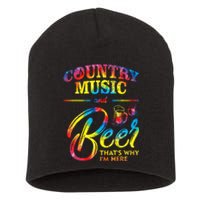 Country Music And Beer Thats Why Im Here Women Ladies Gift Short Acrylic Beanie