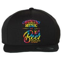 Country Music And Beer Thats Why Im Here Women Ladies Gift Wool Snapback Cap