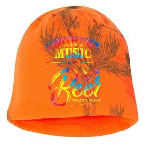 Country Music And Beer Thats Why Im Here Women Ladies Gift Kati - Camo Knit Beanie