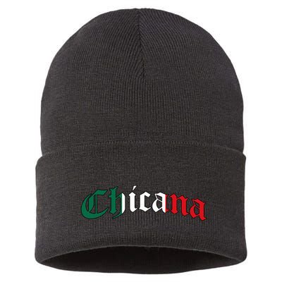 Chicana Mexican American Pride Hispanic Latino Culture Sustainable Knit Beanie