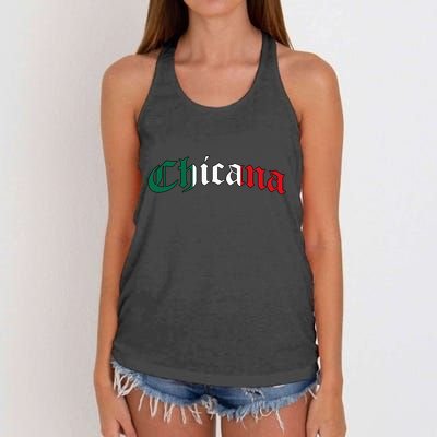Chicana Mexican American Pride Hispanic Latino Culture Women's Knotted Racerback Tank