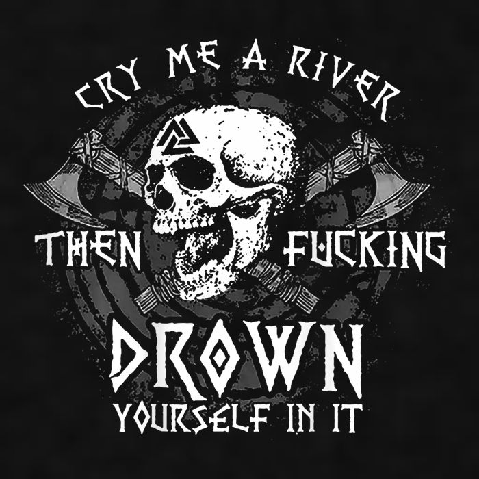 Cry Me A River Then Fucking Drown Yourself In It (On Back) Ladies PosiCharge Tri-Blend Wicking Tank