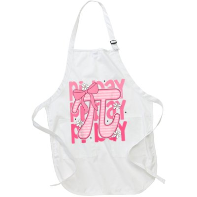 Cute Math Art Pi Day Pi Math Coquette 3.14 Teacher Full-Length Apron With Pockets