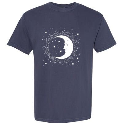 Crescent Moon And Stars Garment-Dyed Heavyweight T-Shirt