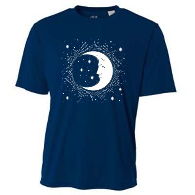 Crescent Moon And Stars Cooling Performance Crew T-Shirt