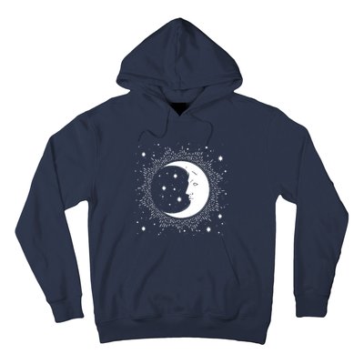 Crescent Moon And Stars Hoodie