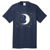 Crescent Moon And Stars Tall T-Shirt