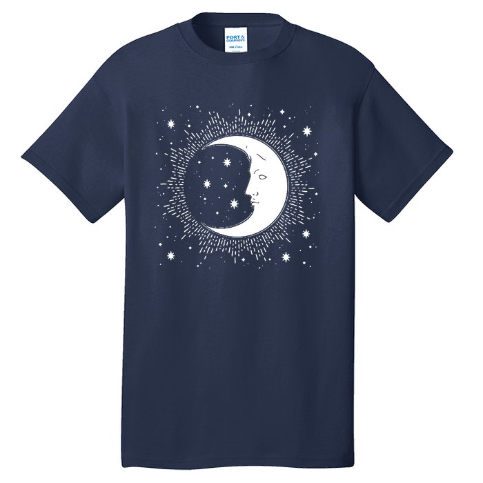 Crescent Moon And Stars Tall T-Shirt