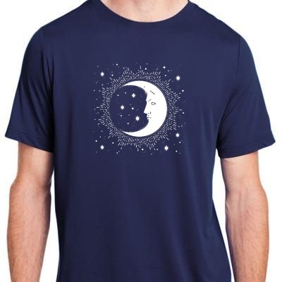 Crescent Moon And Stars Adult ChromaSoft Performance T-Shirt