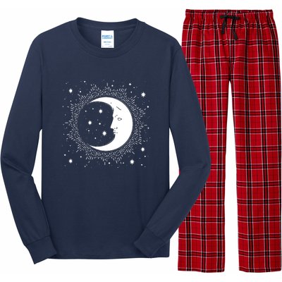 Crescent Moon And Stars Long Sleeve Pajama Set