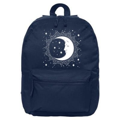 Crescent Moon And Stars 16 in Basic Backpack