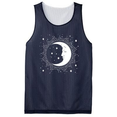 Crescent Moon And Stars Mesh Reversible Basketball Jersey Tank