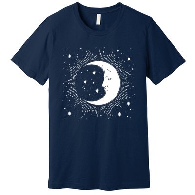 Crescent Moon And Stars Premium T-Shirt