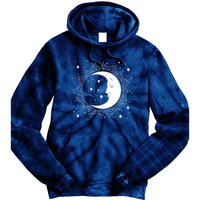 Crescent Moon And Stars Tie Dye Hoodie