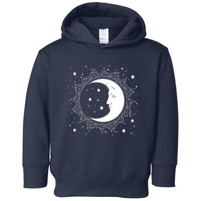 Crescent Moon And Stars Toddler Hoodie