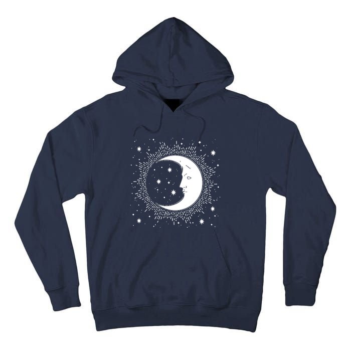 Crescent Moon And Stars Tall Hoodie