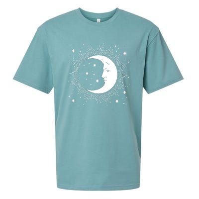 Crescent Moon And Stars Sueded Cloud Jersey T-Shirt