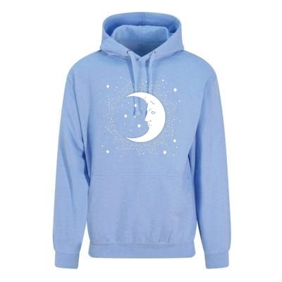 Crescent Moon And Stars Unisex Surf Hoodie