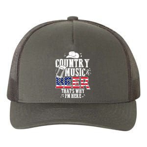 Country Music And Beer That's Why I'm Here Funny Yupoong Adult 5-Panel Trucker Hat