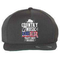 Country Music And Beer That's Why I'm Here Funny Wool Snapback Cap