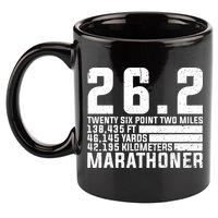 Cool Marathon Art Marathoner Running 26 2 Finisher Meaningful Gift 11oz C Handle Ceramic Mug