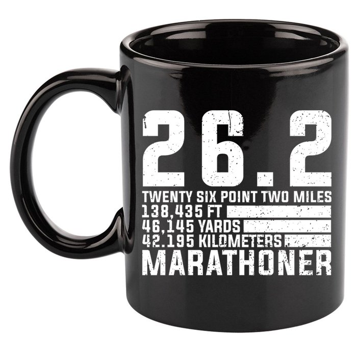 Cool Marathon Art Marathoner Running 26 2 Finisher Meaningful Gift 11oz C Handle Ceramic Mug