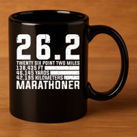 Cool Marathon Art Marathoner Running 26 2 Finisher Meaningful Gift 11oz C Handle Ceramic Mug