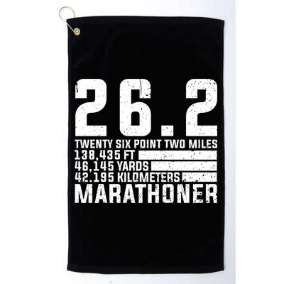 Cool Marathon Art Marathoner Running 26 2 Finisher Meaningful Gift Golf Towel