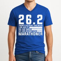 Cool Marathon Art Marathoner Running 26 2 Finisher Meaningful Gift V-Neck T-Shirt