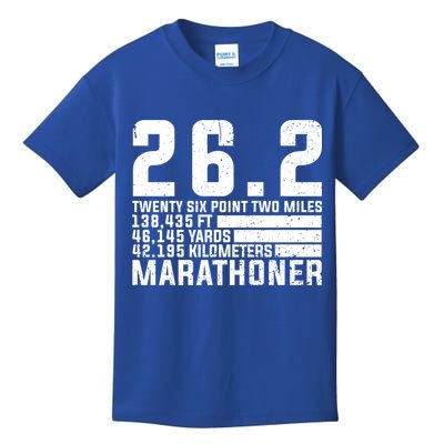 Cool Marathon Art Marathoner Running 26 2 Finisher Meaningful Gift Kids T-Shirt