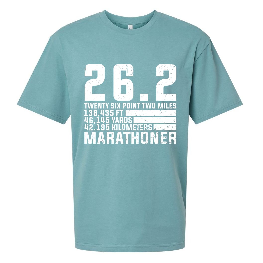 Cool Marathon Art Marathoner Running 26 2 Finisher Meaningful Gift Sueded Cloud Jersey T-Shirt