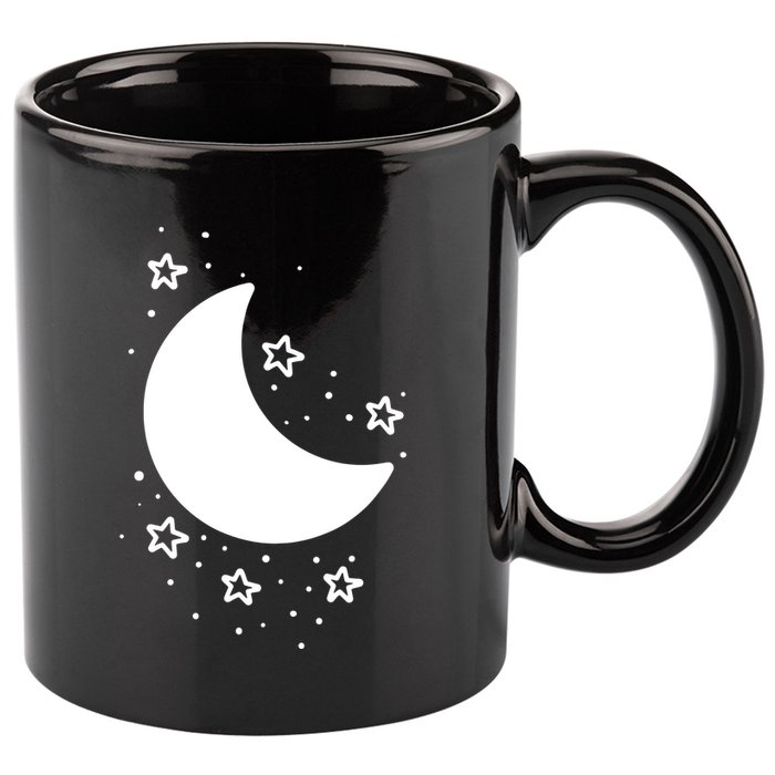 Cool Moon And Stars Night 11oz C Handle Ceramic Mug