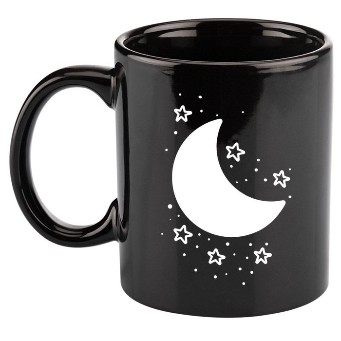 Cool Moon And Stars Night 11oz C Handle Ceramic Mug