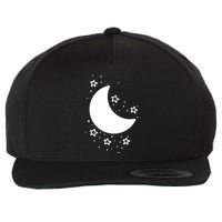 Cool Moon And Stars Night Wool Snapback Cap