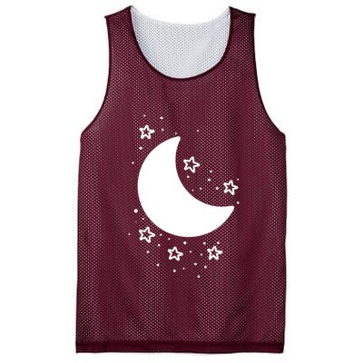 Cool Moon And Stars Night Mesh Reversible Basketball Jersey Tank