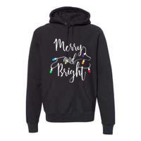 Cute Merry And Bright Christmas Lights Premium Hoodie