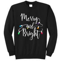 Cute Merry And Bright Christmas Lights Tall Sweatshirt