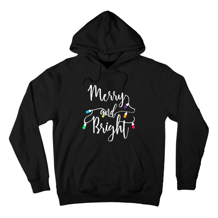 Cute Merry And Bright Christmas Lights Tall Hoodie