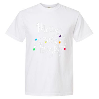 Cute Merry And Bright Christmas Lights Garment-Dyed Heavyweight T-Shirt