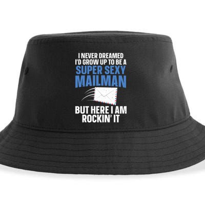 Cool Mailman Art For Postal Worker Post Office Mail Sustainable Bucket Hat