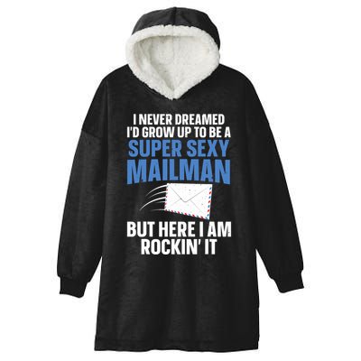 Cool Mailman Art For Postal Worker Post Office Mail Hooded Wearable Blanket