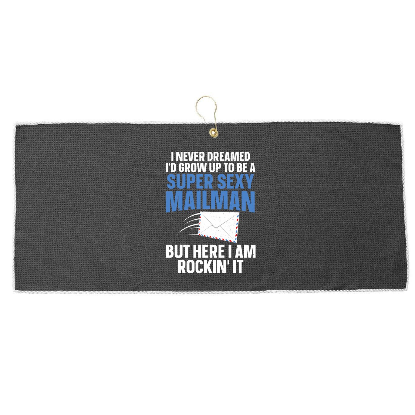 Cool Mailman Art For Postal Worker Post Office Mail Large Microfiber Waffle Golf Towel