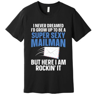 Cool Mailman Art For Postal Worker Post Office Mail Premium T-Shirt