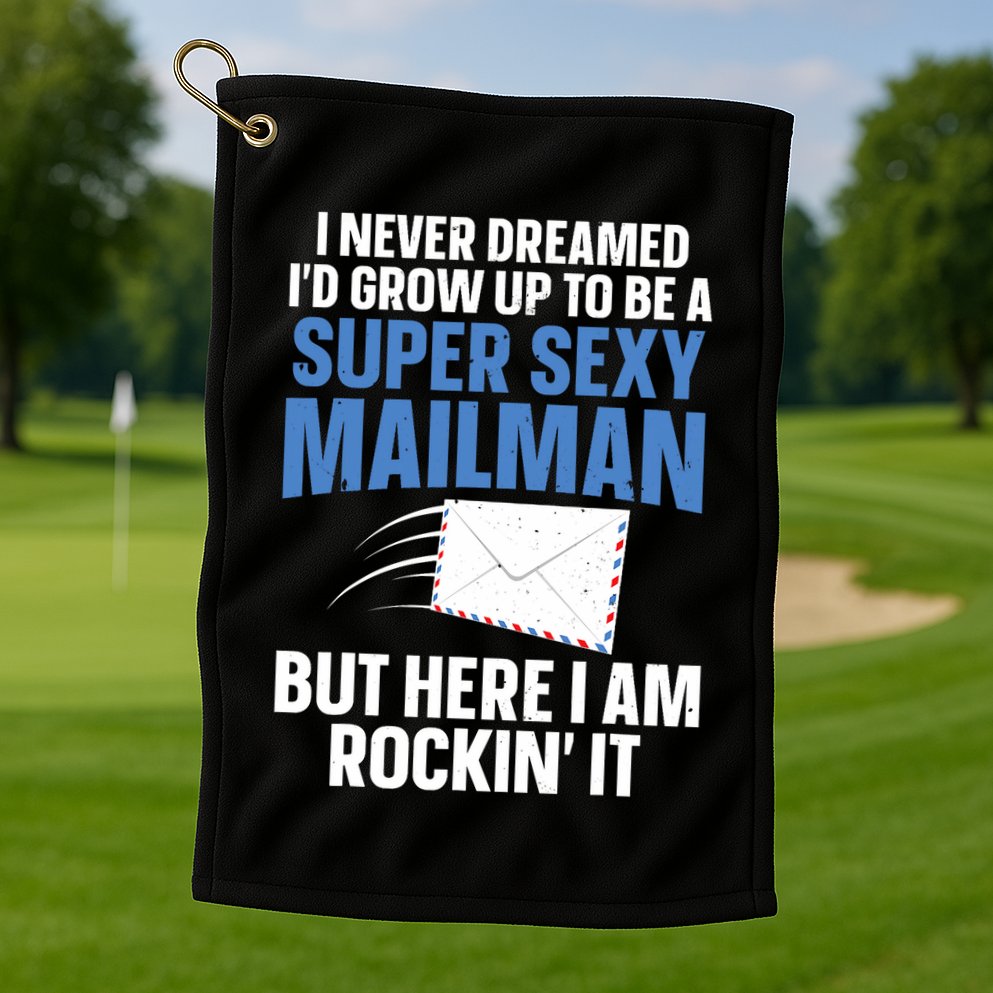 Cool Mailman Art For Postal Worker Post Office Mail Golf Towel