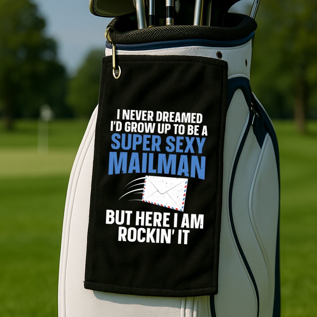 Cool Mailman Art For Postal Worker Post Office Mail Golf Towel