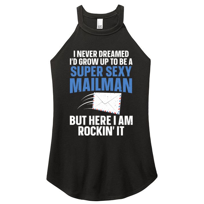 Cool Mailman Art For Postal Worker Post Office Mail Women's Perfect Tri Rocker Tank