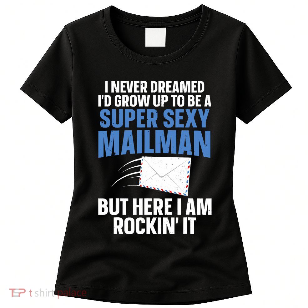 Cool Mailman Art For Postal Worker Post Office Mail Womens T-Shirt