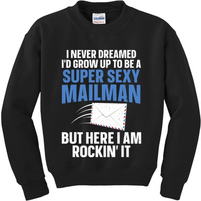 Cool Mailman Art For Postal Worker Post Office Mail Kids Sweatshirt