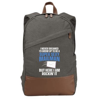 Cool Mailman Art For Postal Worker Post Office Mail Cotton Canvas Backpack