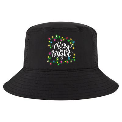 Cute Merry And Bright Christmas Lights Cool Comfort Performance Bucket Hat